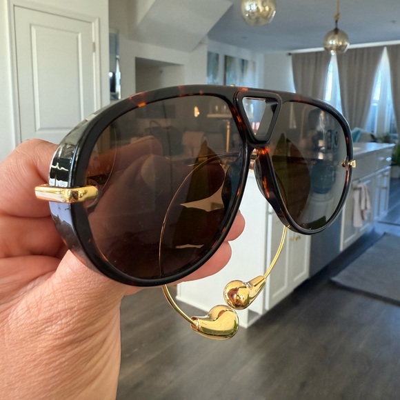 Bottega Drop Aviator Sunglasses - Picture 3 of 8